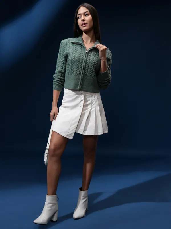 Women Self Design Sweater