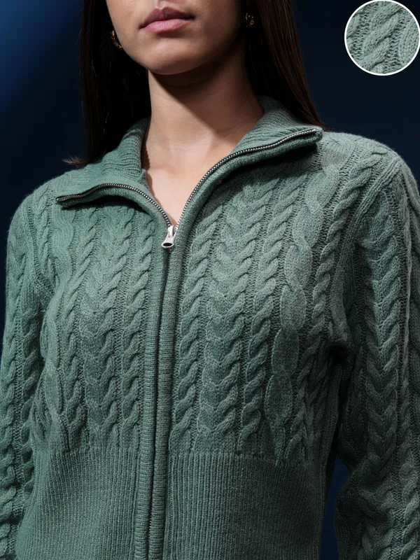 Women Self Design Sweater