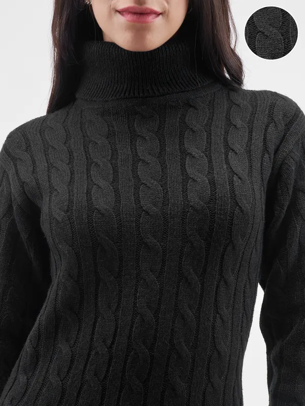Women Self Design Sweater