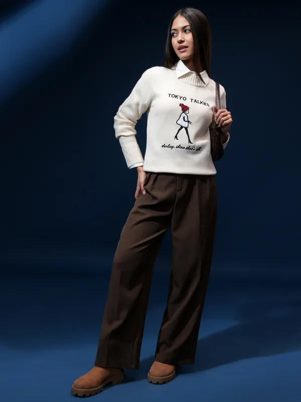 Women Embroidered Sweater