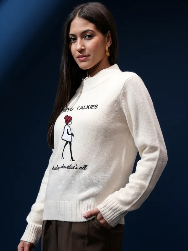 Women Embroidered Sweater