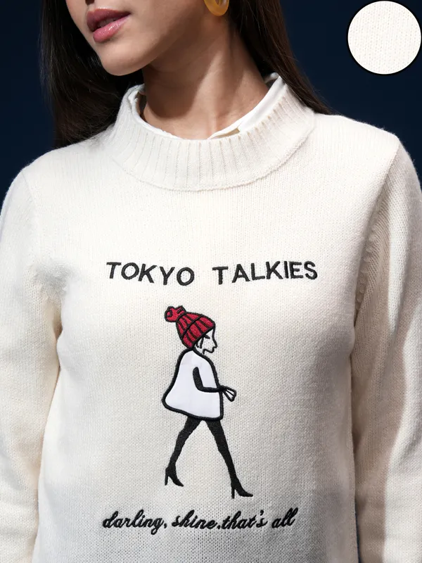 Women Embroidered Sweater