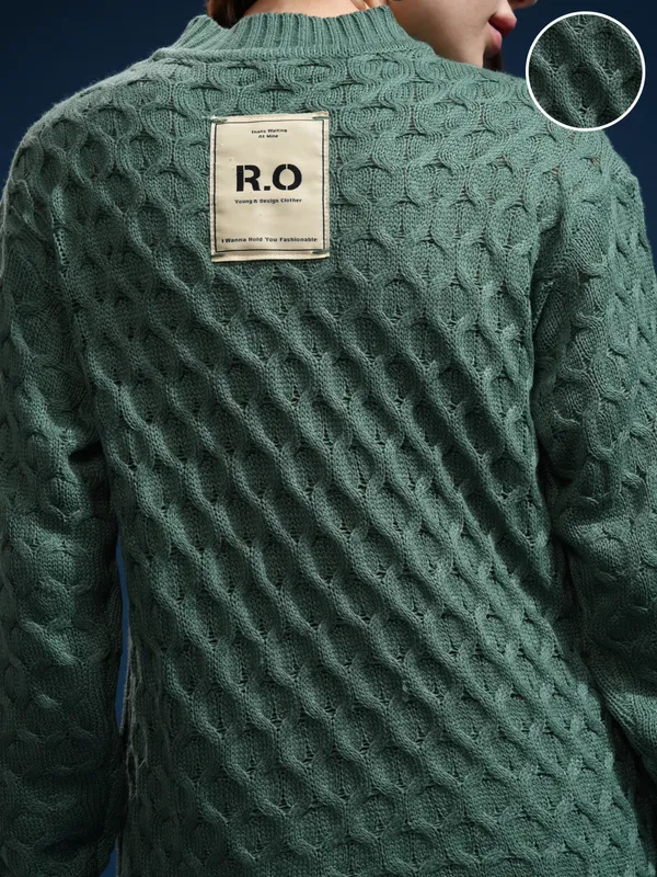 Women Self Design Sweater