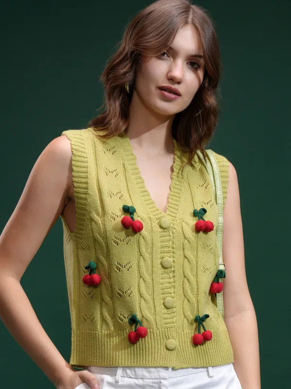 Women Applique Sweater