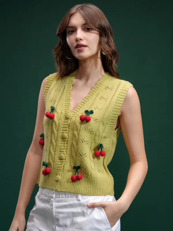 Women Applique Sweater