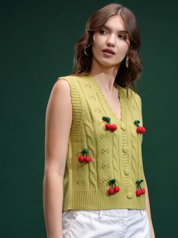 Women Applique Sweater