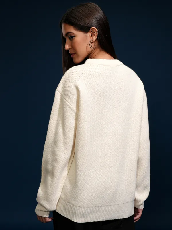 Women Applique Sweater