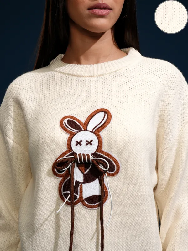 Women Applique Sweater