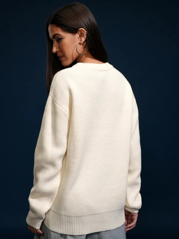 Women Applique Sweater