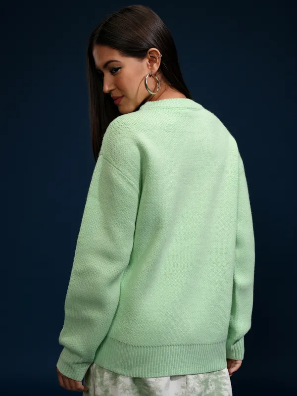 Women Applique Sweater