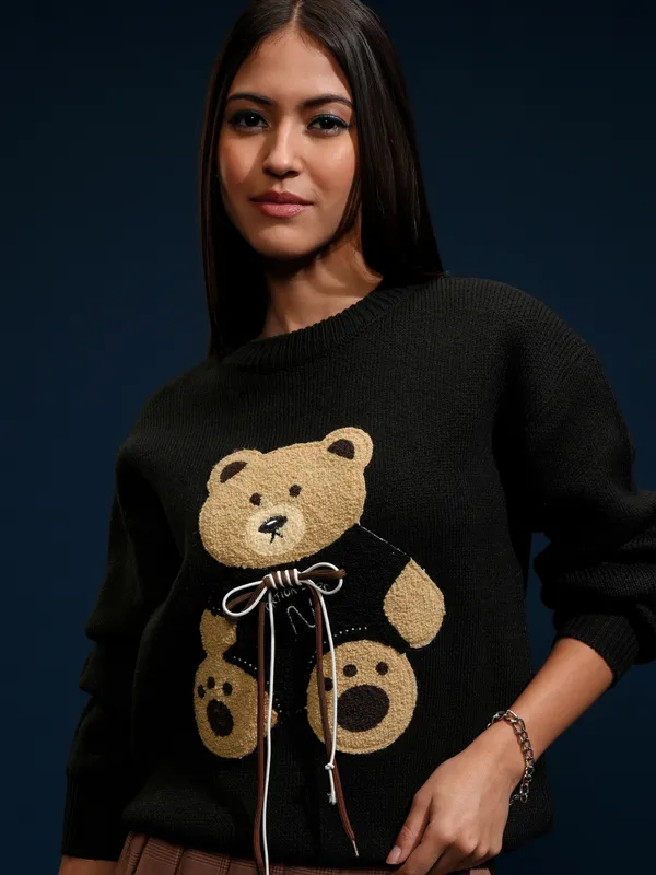 Women Applique Sweater