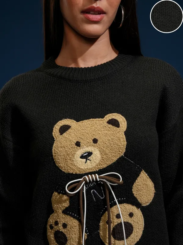 Women Applique Sweater