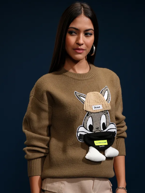 Women Applique Sweater