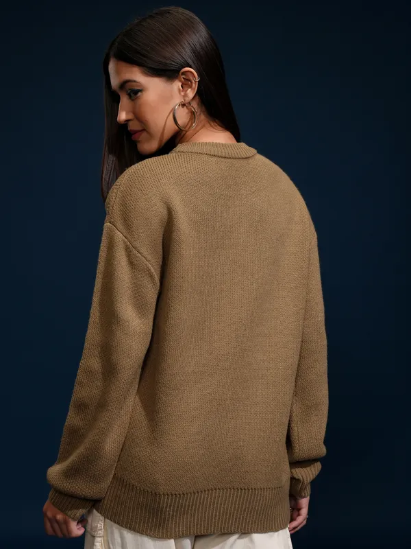 Women Applique Sweater