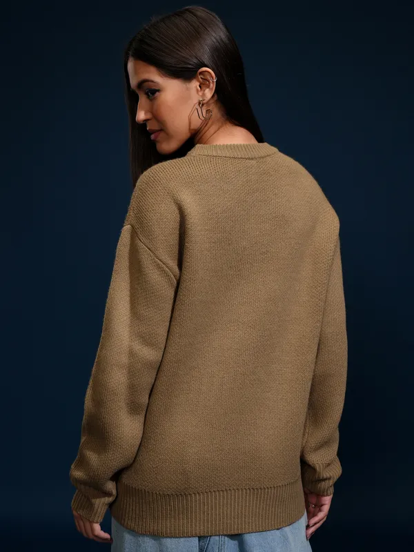 Women Applique Sweater