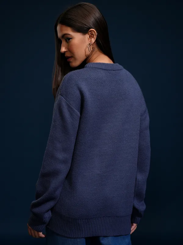 Women Applique Sweater