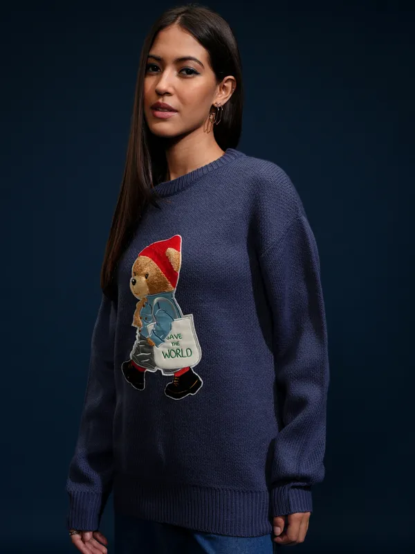 Women Applique Sweater