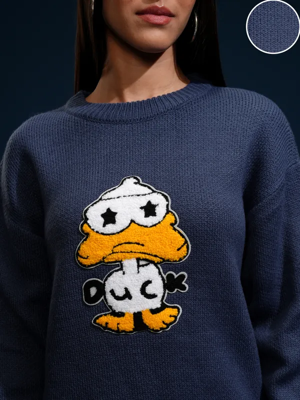 Women Applique Sweater