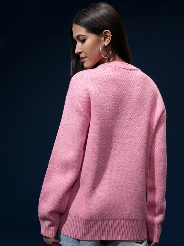 Women Applique Sweater