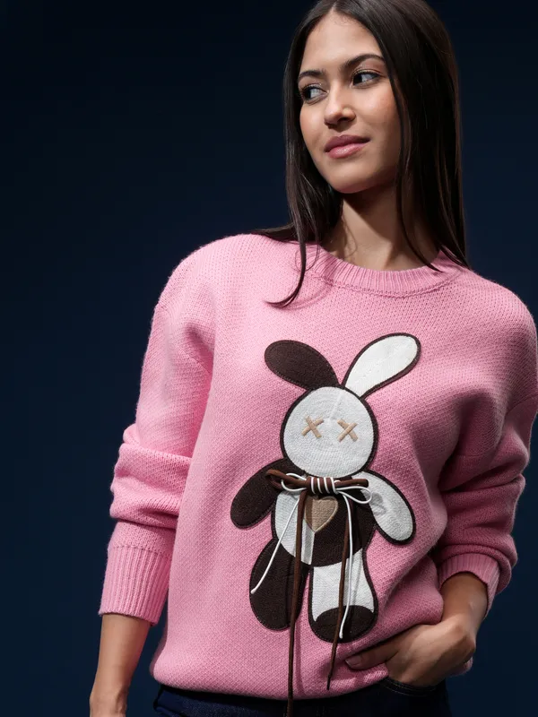 Women Applique Sweater