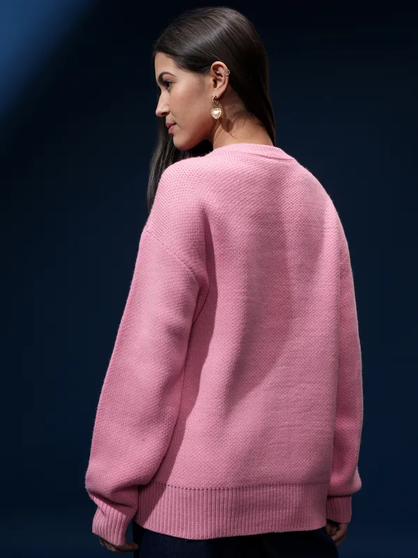 Women Applique Sweater