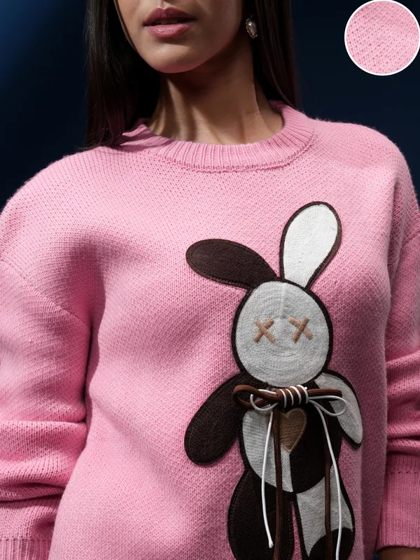 Women Applique Sweater