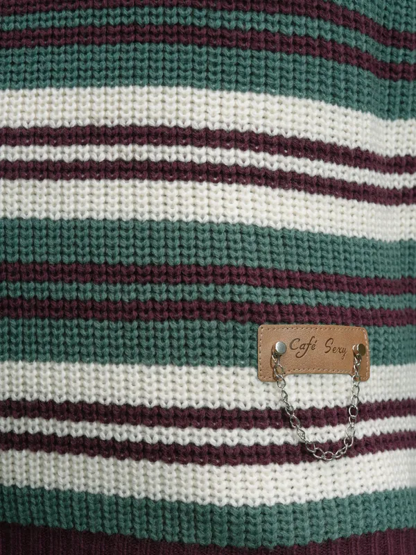 Tokyo Talies Women Green Round Neck Sweater