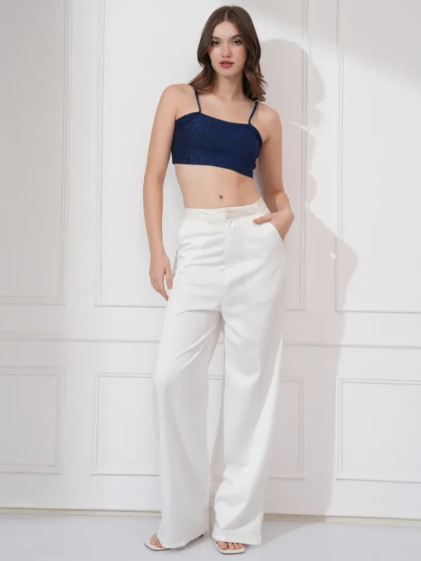  Tokyo Talkies Women Black Self Design Bralette Tops