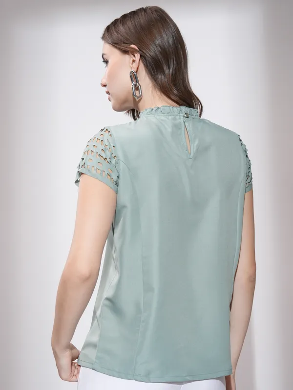 Tokyo Talkies Women Grey Solid Regular Top