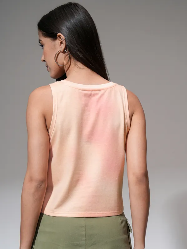 Tokyo Talkies Women Orange Printed Regular Top