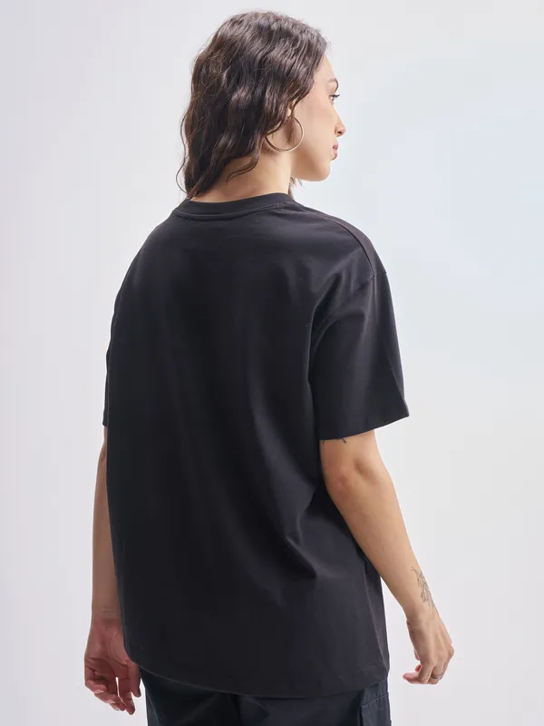 Tokyo Talkies Women Black Solid Regular Top