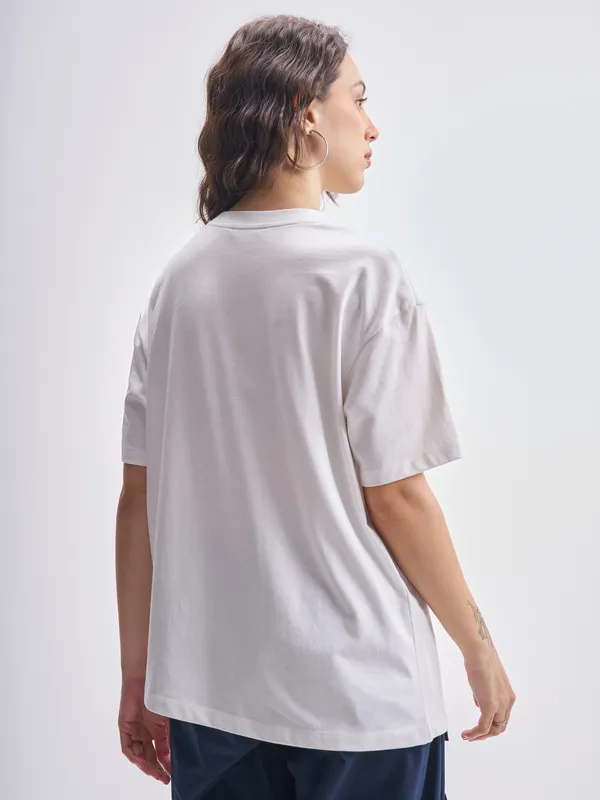 Tokyo Talkies Women White Solid Regular Top