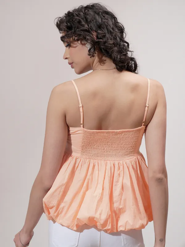 Solid Peplum Top