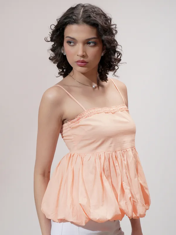 Solid Peplum Top