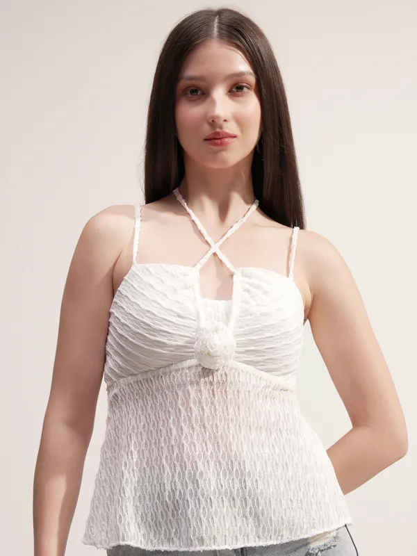 Self Design Peplum Top