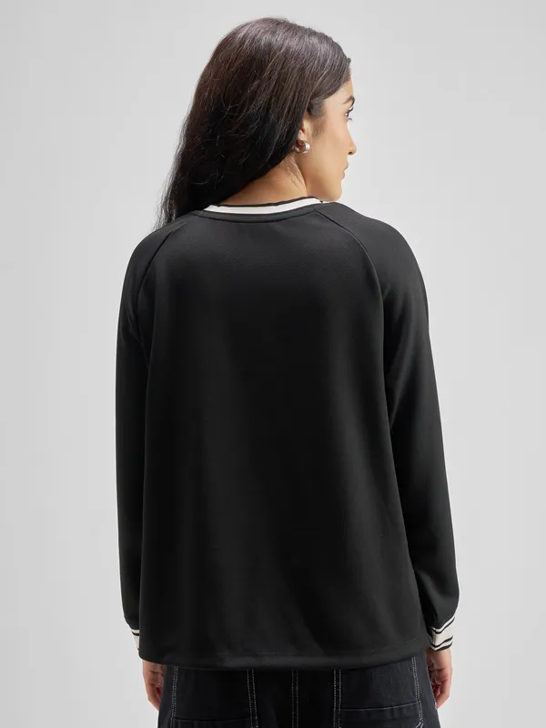 Tokyo Talkies Women Black Printed Regular Top