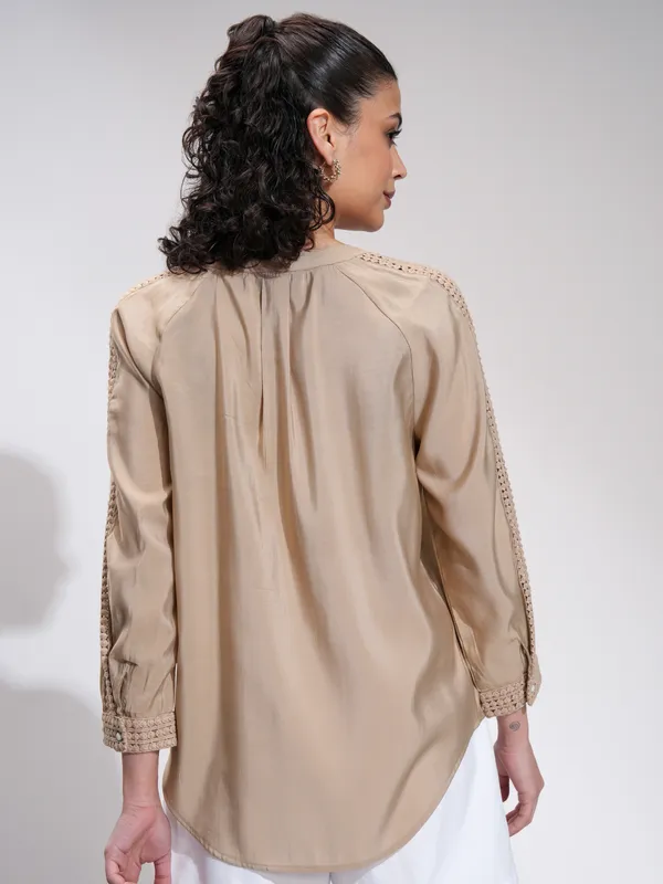 Tokyo Talkies Women Brown Solid Regular Top