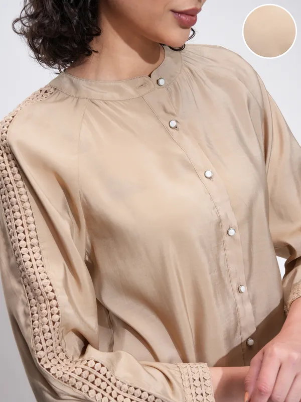 Tokyo Talkies Women Brown Solid Regular Top