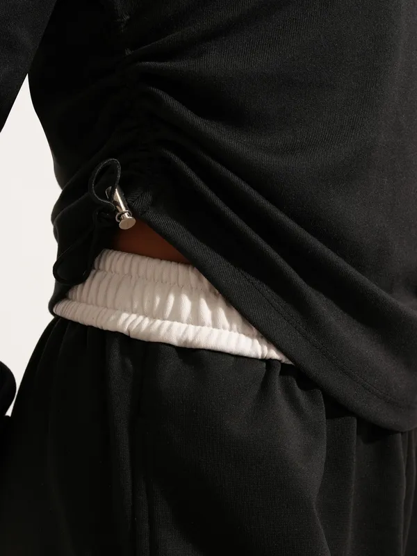 Tokyo Talkies Women Black Solid Regular Top