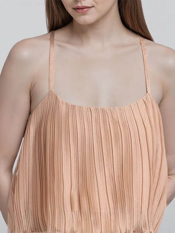 ESPYR By Tokyo Talkies Women Khaki Striped Regular Top