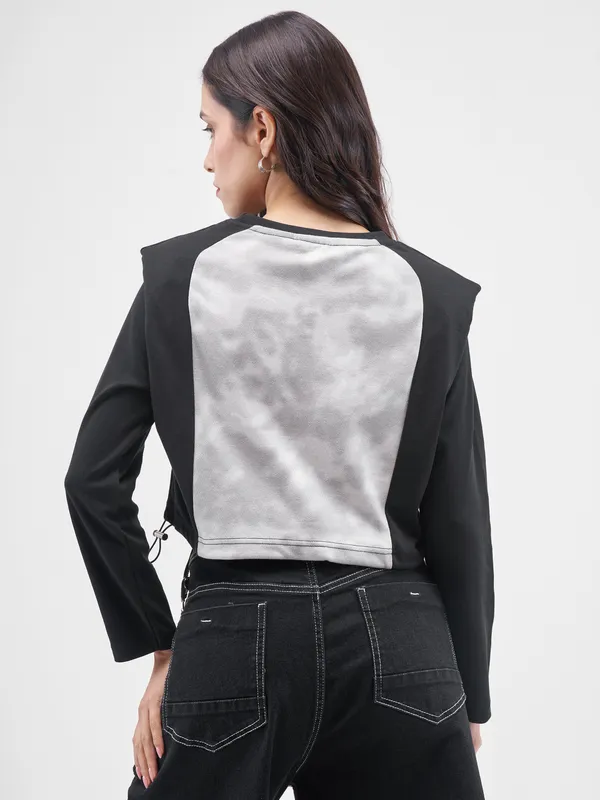 Street By Tokyo Talkies Women Black Printed Regular Top