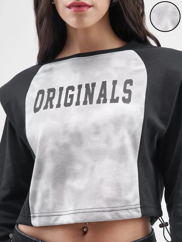 Street By Tokyo Talkies Women Black Printed Regular Top