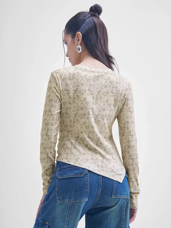 Street By Tokyo Talkies Women Brown Printed Shirt Style Top