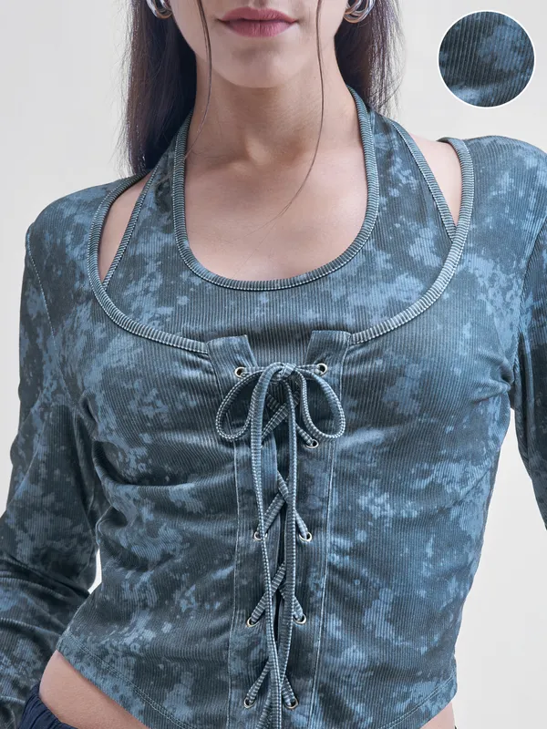 Street By Tokyo Talkies Women Black Printed Shirt Style Top