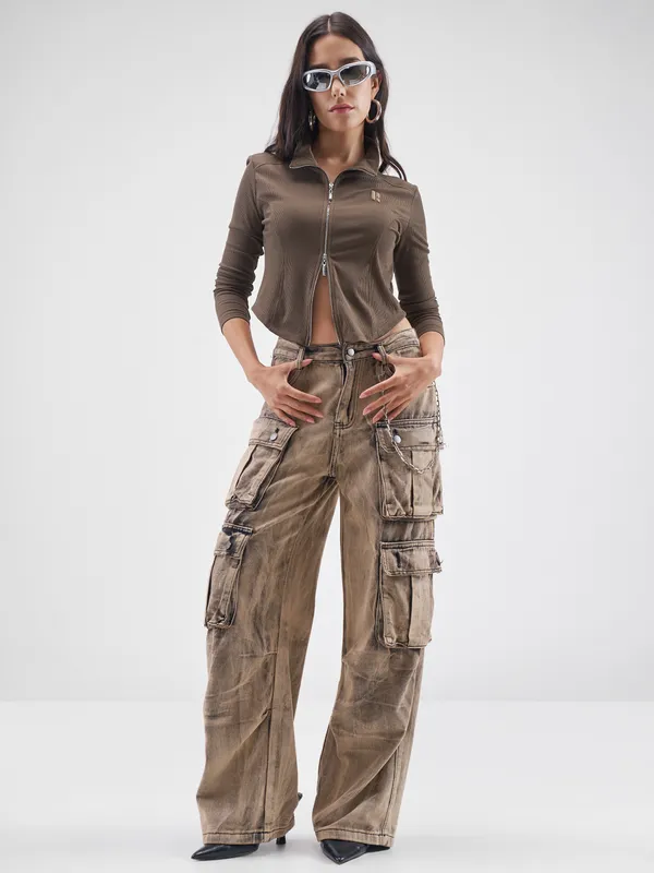 Solid Shirt Style Top