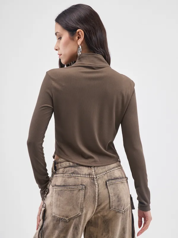 Solid Shirt Style Top