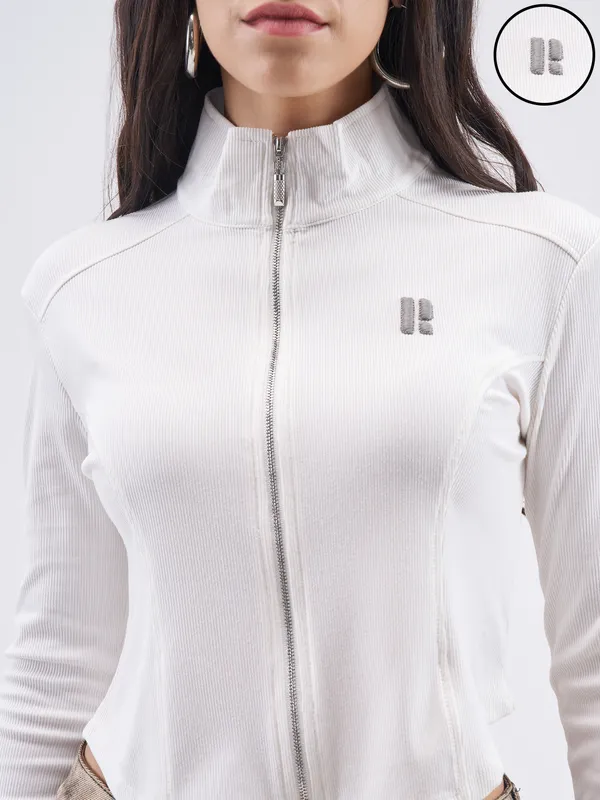 Street By Tokyo Talkies Women Off White Solid Shirt Style Top