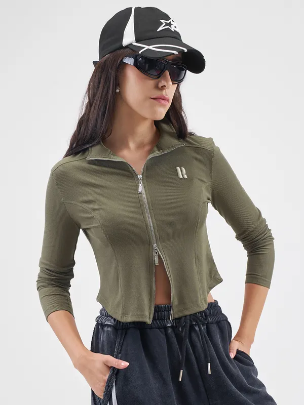 Solid Shirt Style Top