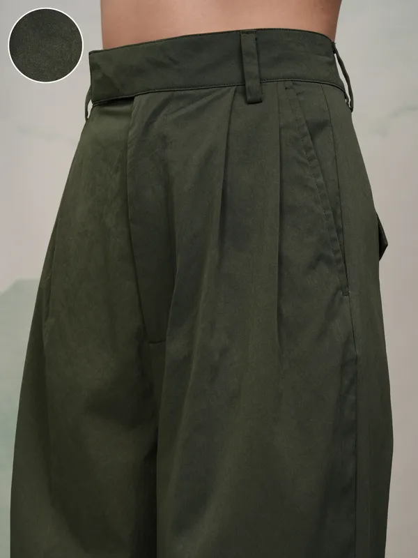 Solid Flared Wide Leg