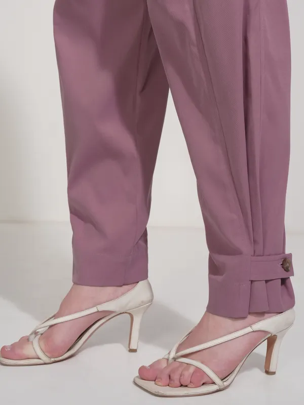 Tokyo Talkies Women Pink Solid Regular Fit Casual Trouser